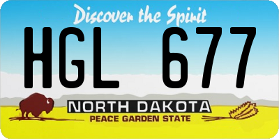 ND license plate HGL677