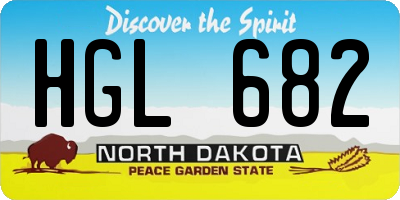 ND license plate HGL682