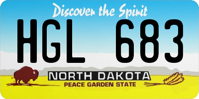 ND license plate HGL683