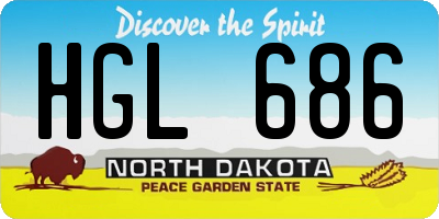 ND license plate HGL686