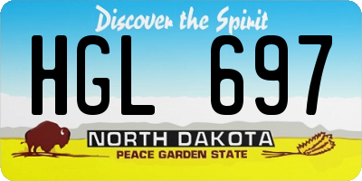 ND license plate HGL697