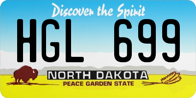 ND license plate HGL699