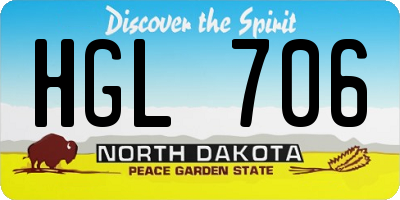 ND license plate HGL706