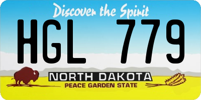 ND license plate HGL779
