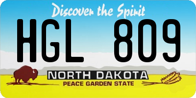 ND license plate HGL809