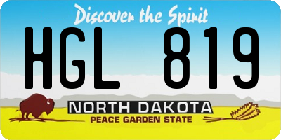 ND license plate HGL819