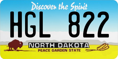 ND license plate HGL822