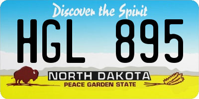 ND license plate HGL895