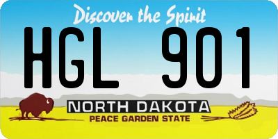 ND license plate HGL901