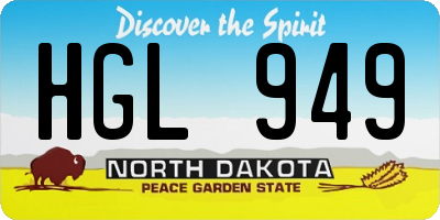 ND license plate HGL949