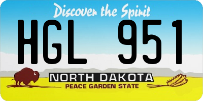 ND license plate HGL951