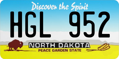 ND license plate HGL952