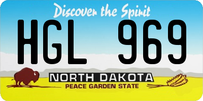 ND license plate HGL969