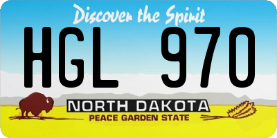 ND license plate HGL970