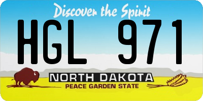ND license plate HGL971