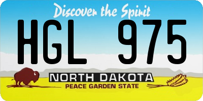 ND license plate HGL975