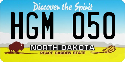 ND license plate HGM050