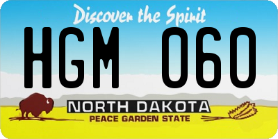 ND license plate HGM060