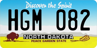 ND license plate HGM082