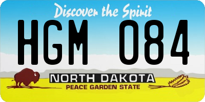 ND license plate HGM084