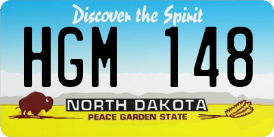 ND license plate HGM148