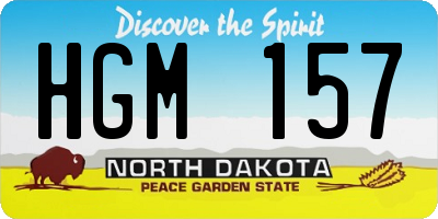 ND license plate HGM157