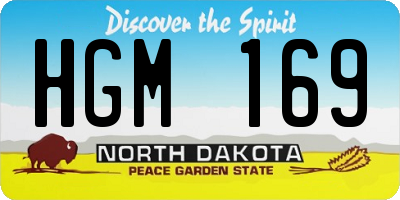 ND license plate HGM169