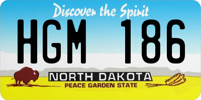 ND license plate HGM186