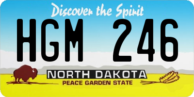 ND license plate HGM246