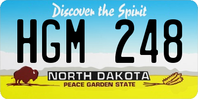 ND license plate HGM248