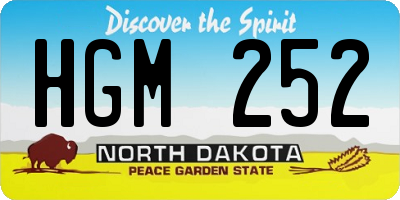 ND license plate HGM252