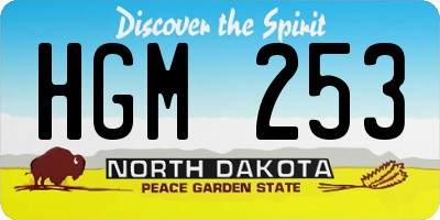 ND license plate HGM253