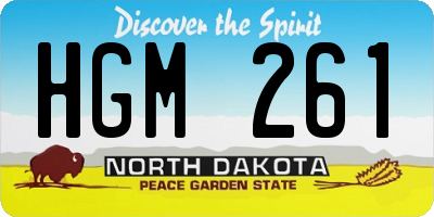 ND license plate HGM261