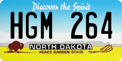 ND license plate HGM264