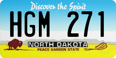 ND license plate HGM271