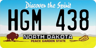 ND license plate HGM438
