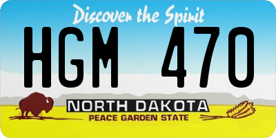 ND license plate HGM470