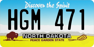 ND license plate HGM471