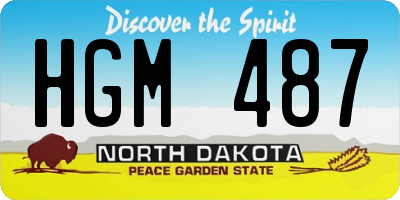 ND license plate HGM487