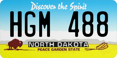 ND license plate HGM488