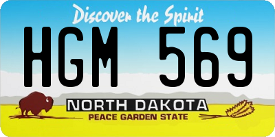 ND license plate HGM569