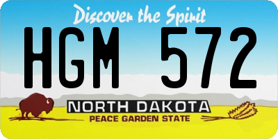 ND license plate HGM572