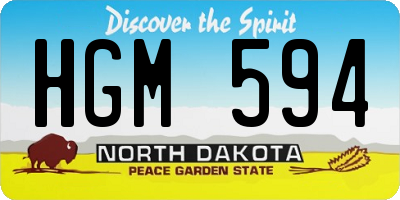 ND license plate HGM594