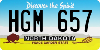 ND license plate HGM657
