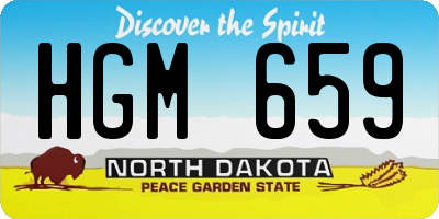 ND license plate HGM659