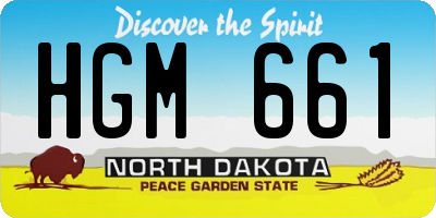 ND license plate HGM661