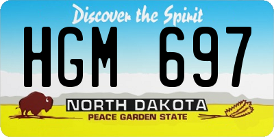 ND license plate HGM697
