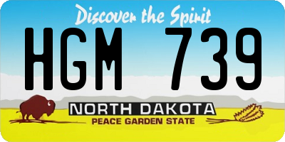 ND license plate HGM739