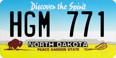 ND license plate HGM771
