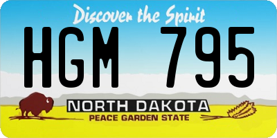 ND license plate HGM795